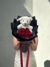 10 Roses Classic Bouquet With Teddy
